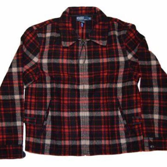 Polo Ralph Lauren 2015 Trading Blanket Red Plaid Vintage Inspired Wool Jacket - Picture 6 of 16
